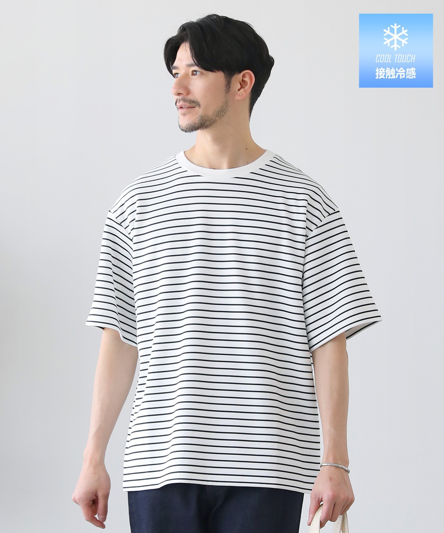 SPU 接触冷感ハイポンチ半袖カットソー カジュアル トップス カットソー・Tシャツ ブラウン グレー ホ..