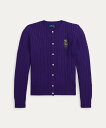 POLO RALPH LAUREN (ガールズ 7才~16才)Polo ベア ミニケーブル コットン カーディガン ラルフローレン トップス カーディガン パー...