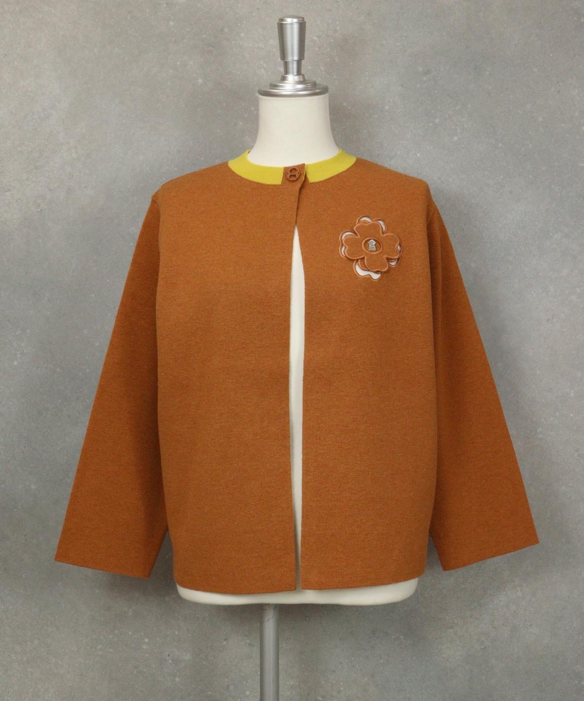 【SALE／40%OFF】STUDIO PICONE フラワーモチーフニットカーディガン スタジオピッコーネ トップス カーディガン ブラウン レッド ネイビー【送料無料】
