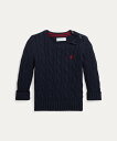 POLO RALPH LAUREN (ベビー)ケーブルニット コットン セーター ラルフローレン トップス ニット ネイビー【送料無料】