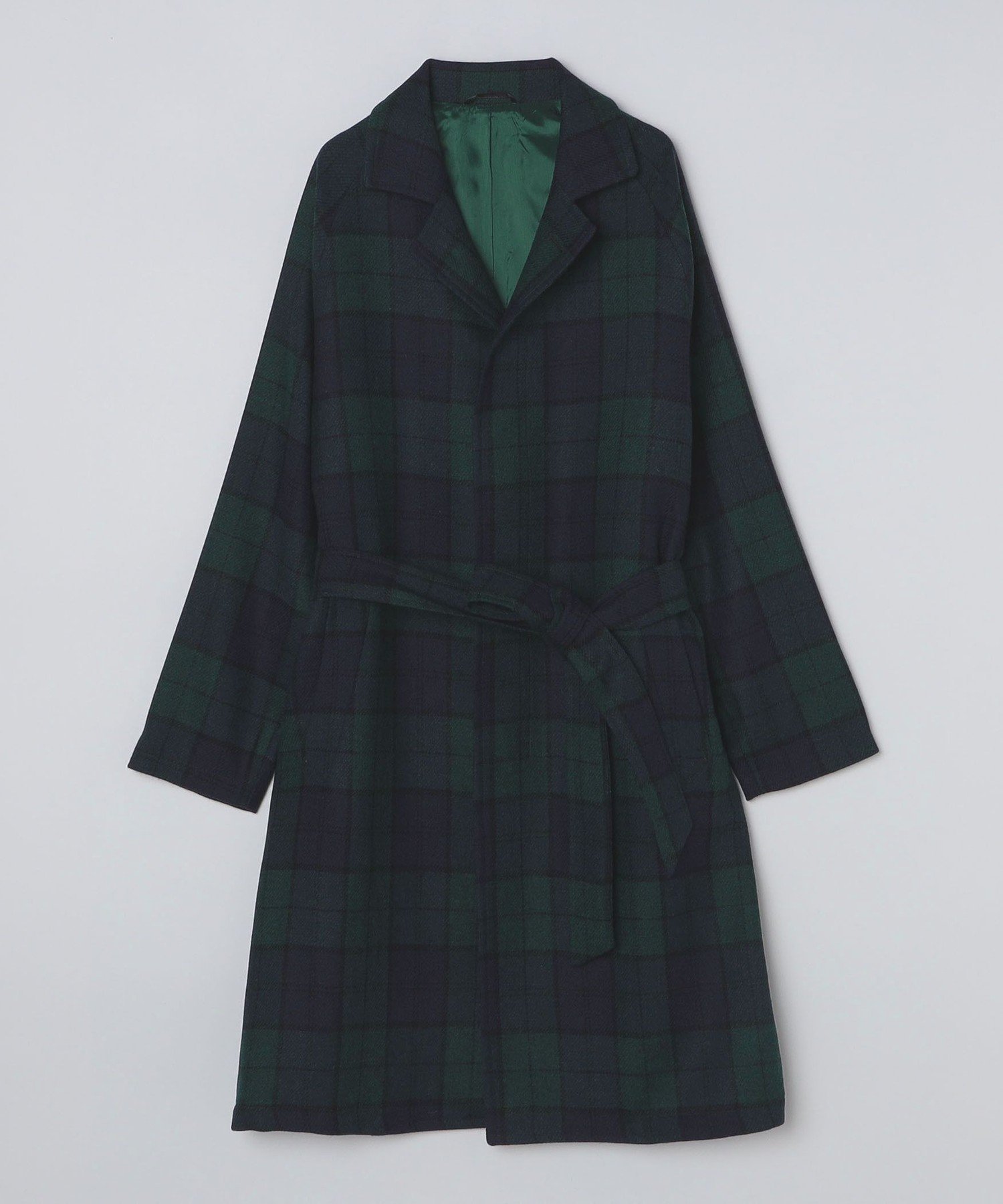 【SALE/40%OFF】SHIPS MEN 【 SHIPS別注】Errico Formicola: ブラックウォッチ ステンカラー コート シップス ジャケット・アウター ステンカラーコート グリーン【送料無料】