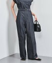 【SALE/50%OFF】UNITED ARROWS ダンガリー タック ベルト ワイドパンツ ユナイテッドアローズ アウトレット パンツ その他のパンツ ネイ...