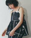 ANOTHER S 【セットアップ対応】プリント柄アブストラクト柄ビスチェ スマイルオーキッド パンツ スラックス・ドレスパンツ ブラック ベージュ ネイビー【送料無料】