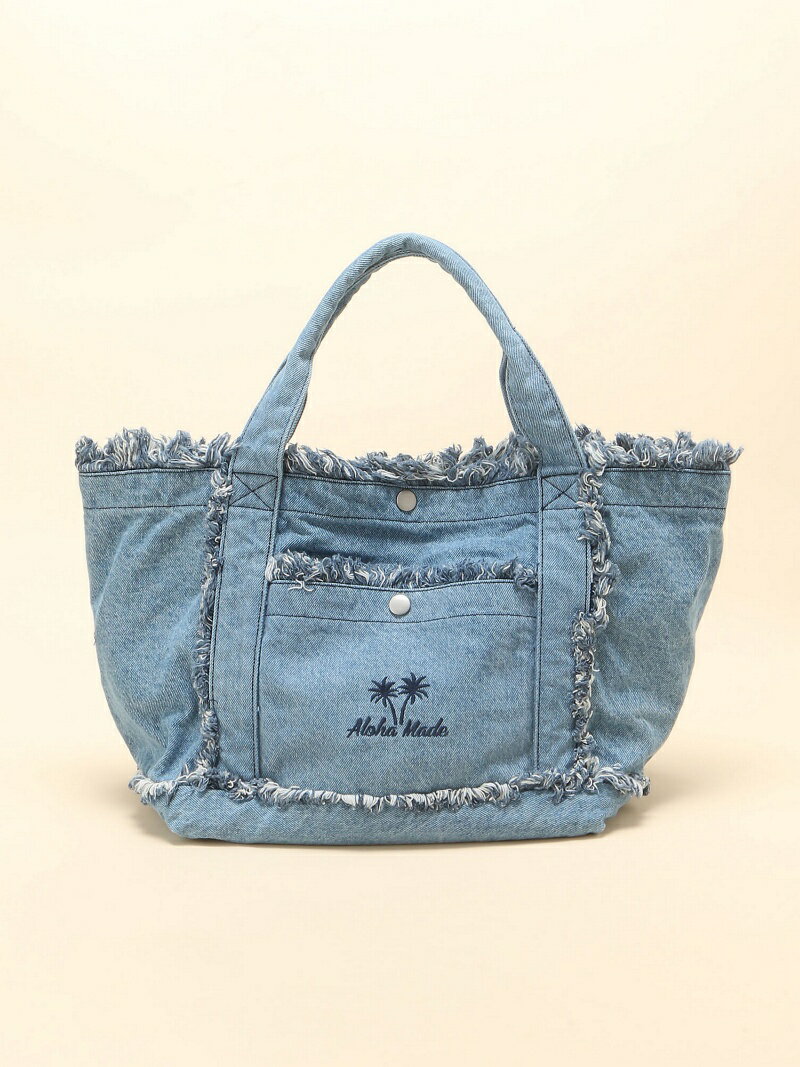 ALOHA MADE ALOHA MADE/(U)デニムフリンジバッグ 大 フララニハワイ バッグ トートバッグ ブルー【送料無料】のサムネイル