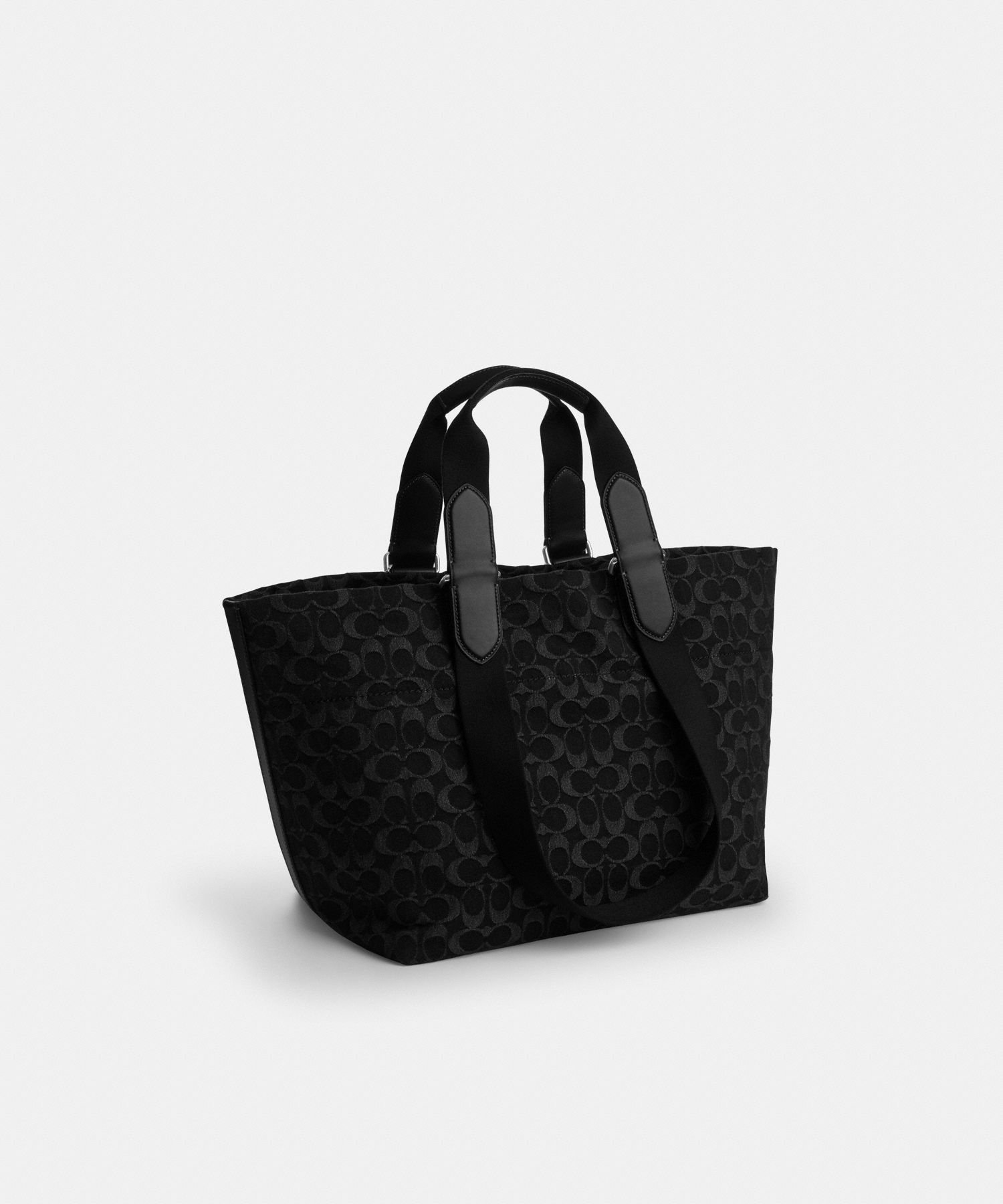 COACH OUTLET 【公式】スモール ツアー トート バッグ・シグネチャー デニム コーチ　アウトレット バッグ トートバッグ ブラック【送料無料】