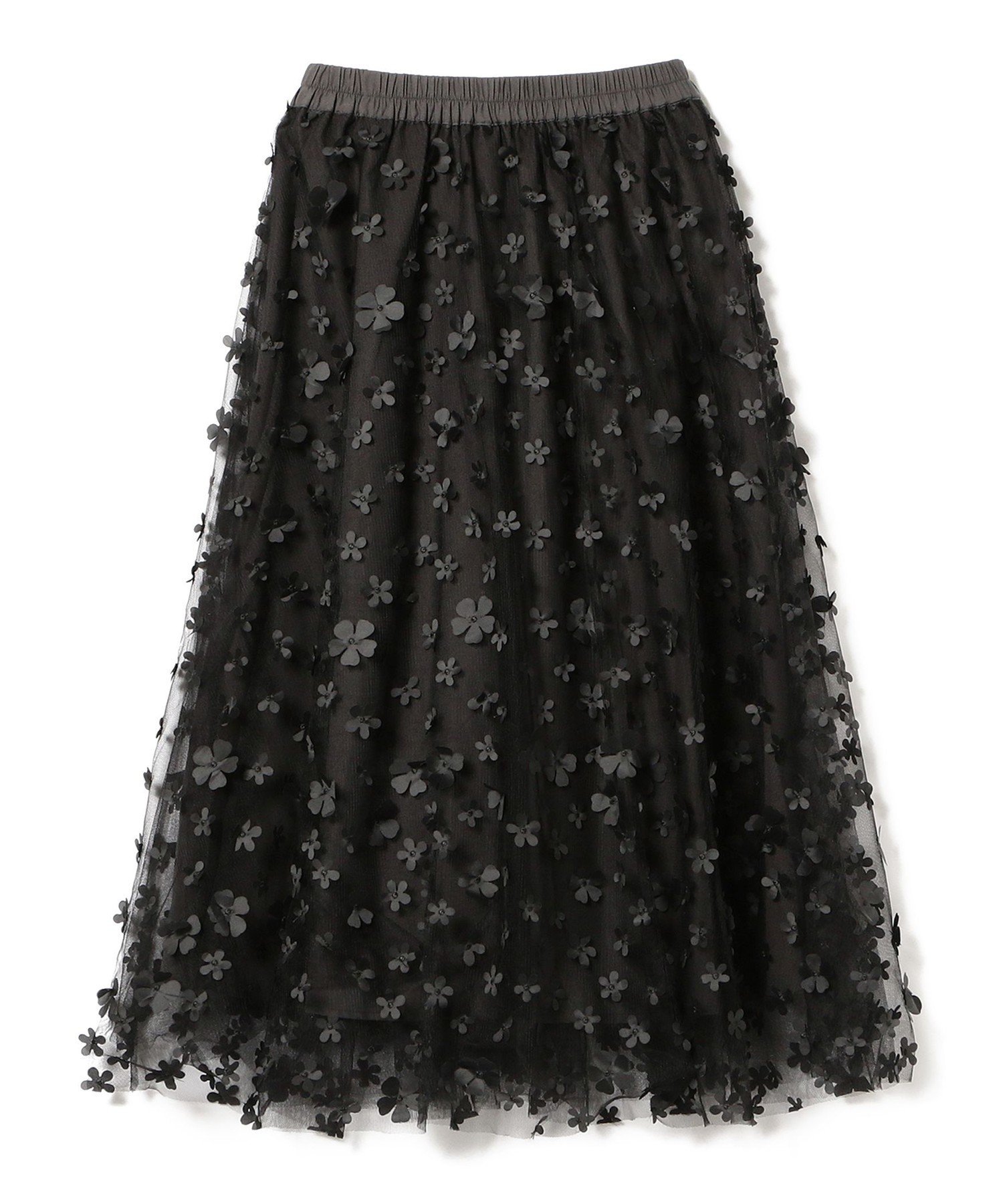 【SALE／65%OFF】CAROLINA GLASER CAROLINA GLASER / フラワースカート オケージョン セレモニー 結婚式 カロリナ グレイサー スカート ロング・マキシスカート ブラック ベージュ【送料無料】のサムネイル