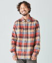 L.L.Bean シャミー・クロス・シャツ、プラッド ジャパン・フィット エルエルビーン トップス シャツ・ブラウス オレンジ ブルー