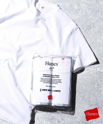 417 エディフィス 417 EDIFICE "2枚セット"HANES (ヘインズ)417別注 2パックTシャツ HM1-Z703S フォーワンセブン エディフィス トップス カットソー・Tシャツ ホワイト ブラック【送料無料】