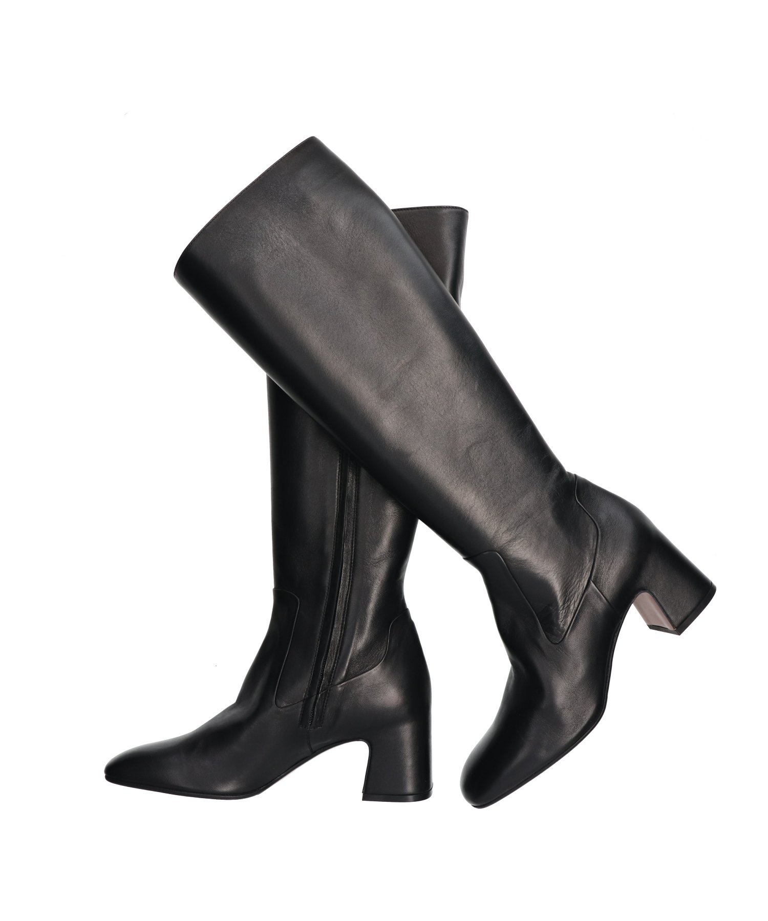 【SALE／40%OFF】INTER-CHAUSSURES SELECT 【mara bini】スクエアトウカバードヒールロングブーツ インターショシュール シューズ・靴 ブーツ ブラウン【送料無料】