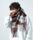 【SALE/30%OFF】BAYFLOW ブークレーチェックマフラー ベイフロー ファッション雑貨 マフラー・ストール・ネックウォーマー ブラック ブラウン