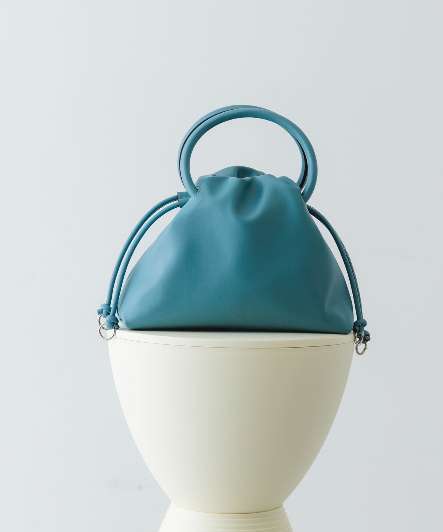 【SALE／50%OFF】RODE SKO サークルハンドルドロストバッグ ロデスコ バッグ ハンドバッグ ホワイト ブラウン ブルー【送料無料】