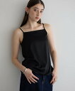 YECCA VECCA ボートネックサテンキャミ イェッカヴェッカ インナー・ルームウェア その他のインナー・ルームウェア ブラウン ブラック【送料無料】