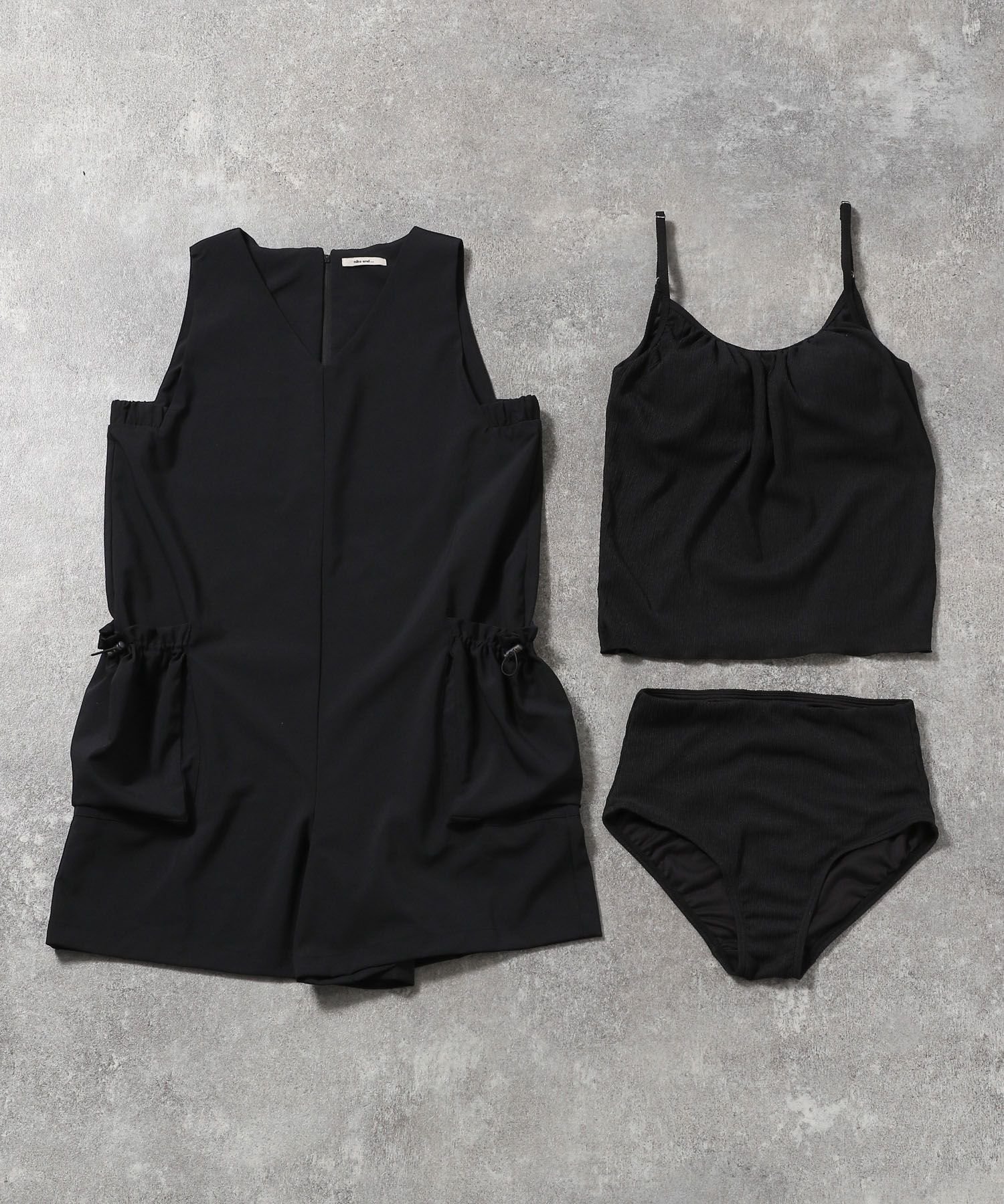 niko and ... ラッシュオールインワン3点セット ニコアンド 水着・スイムグッズ 水着 カーキグリーン ブラック【送料無料】のサムネイル