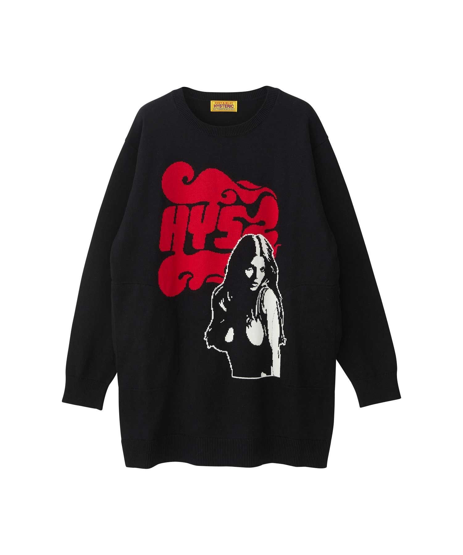 HYSTERIC GLAMOUR FLAME WOMAN編込 ワンピース ヒステリックグラマー ワンピース・ドレス ワンピース グレー グリーン ブラック【送料無料】