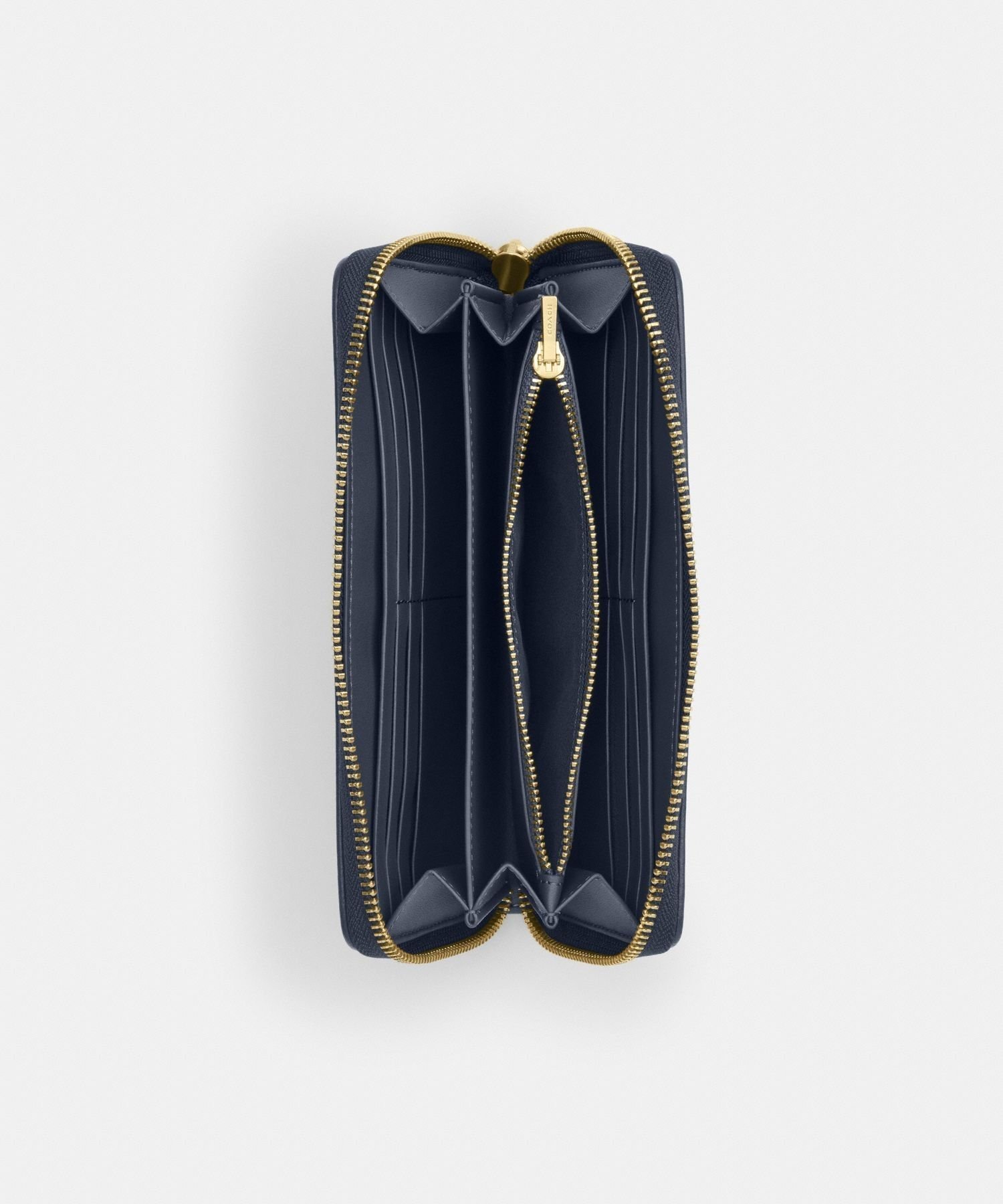 【SALE／60%OFF】COACH OUTLET 【公式】ロング ジップ アラウンド ウォレット・シグネチャー デニム コーチ　アウトレット 財布・ポーチ・ケース 財布 ブルー【送料無料】