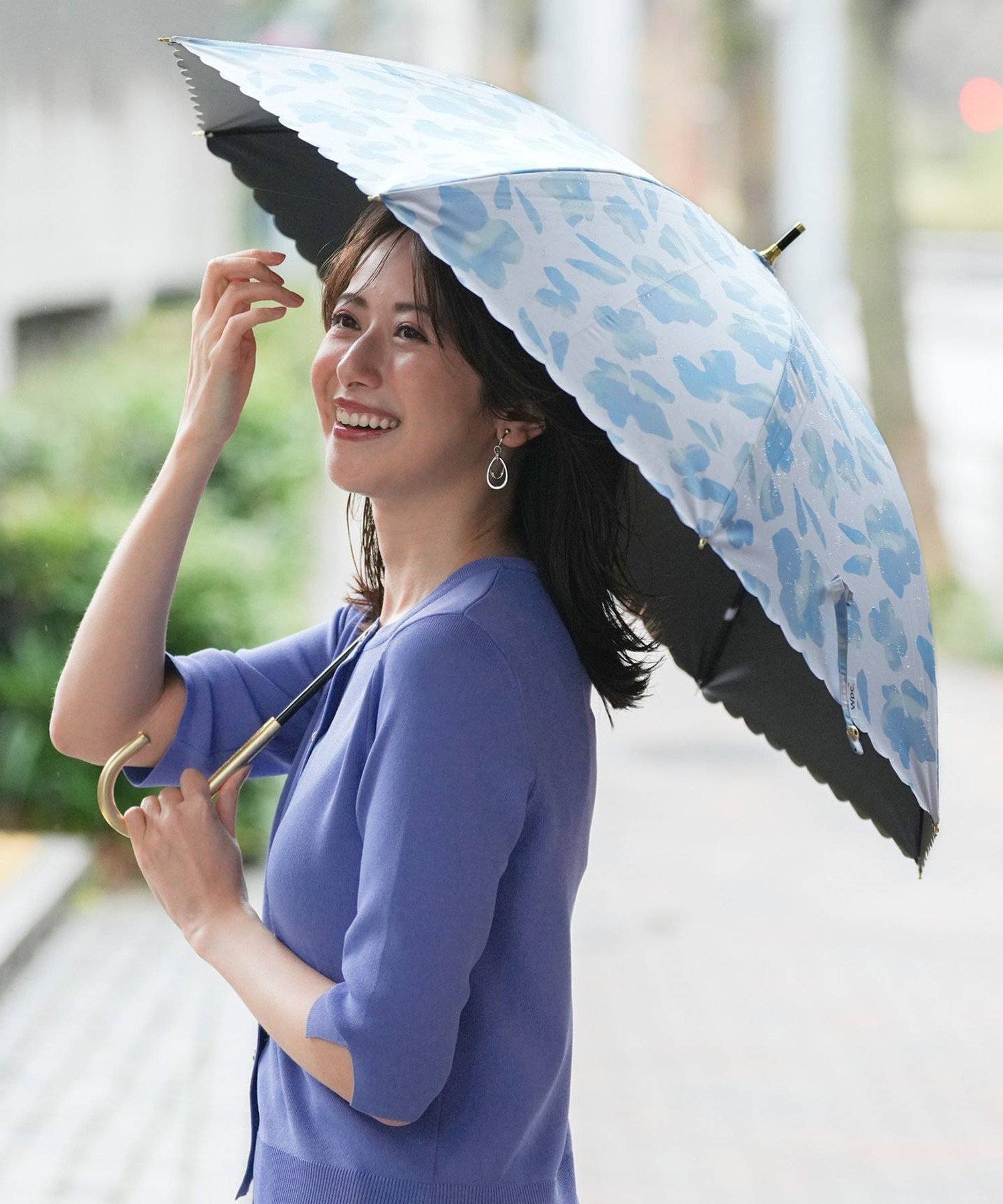 ANY SIS 【WEB・一部店舗限定】遮光ニュアンスフラワー アンブレラ エニィスィス ファッション雑貨 傘・長傘 ピンク ブルー