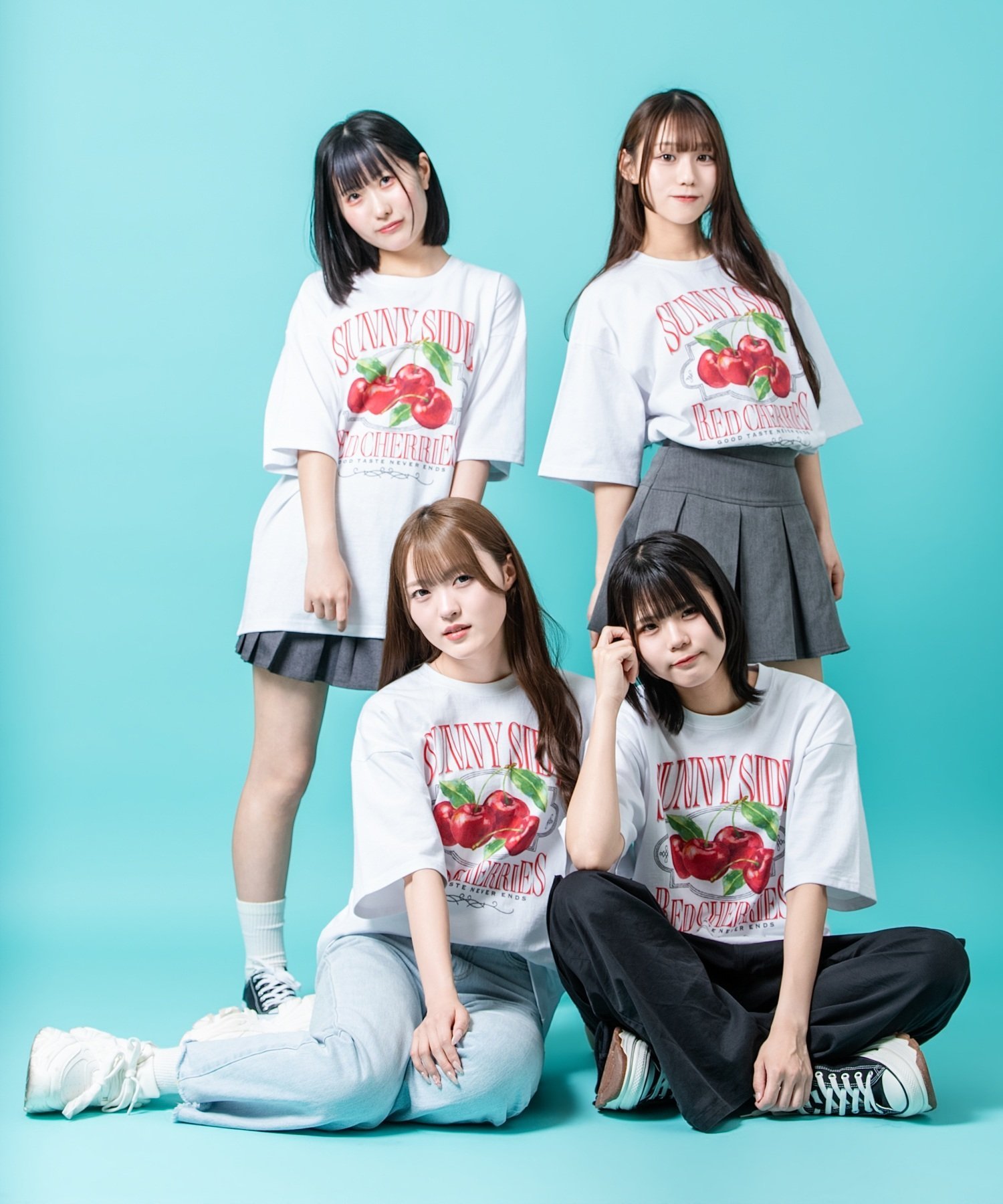 SIDEWAY STANCE さくらんぼ プリント 半袖Tシャツ インプローブス トップス カットソー・Tシャツ ホワイト