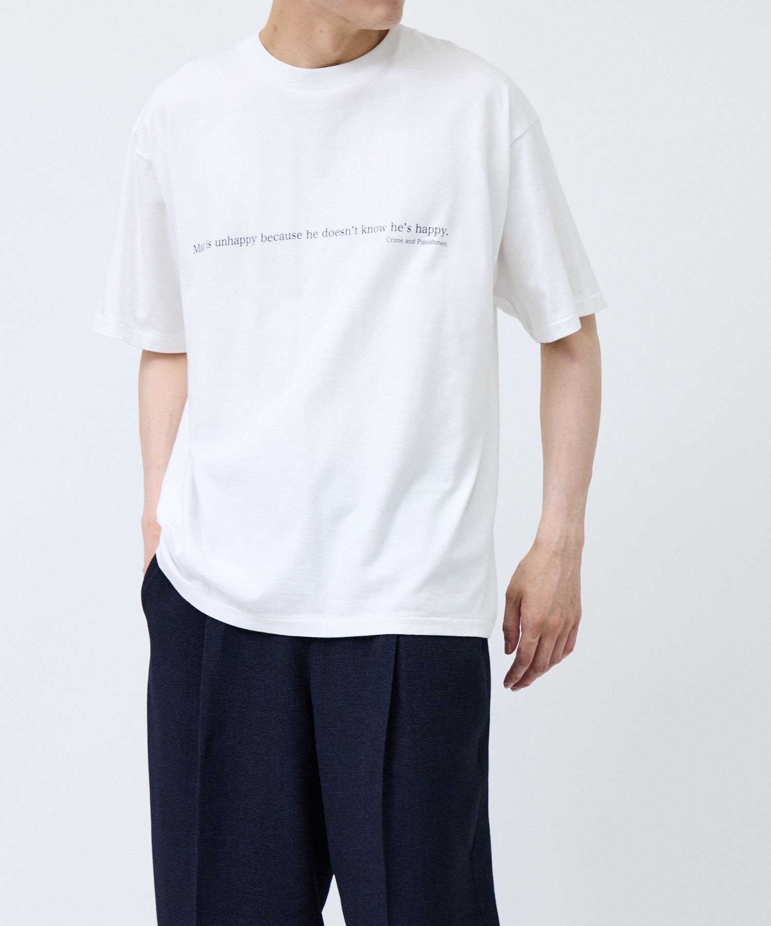 【SCREEN STARS / スクリーンスターズ】フロントタイポグラフィTシャツ ジュン スタンダード ピックス トップス カットソー・Tシャツ ホワイト ブラック