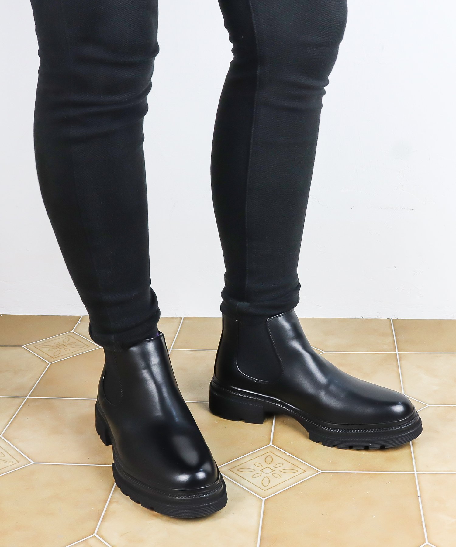【SALE／10%OFF】Dedes メンズ ストリート オフィスカジュアル 厚底 サイドゴアブーツ ☆5295 サンエーフットウェアー シューズ・靴 ブーツ ブラック【送料無料】