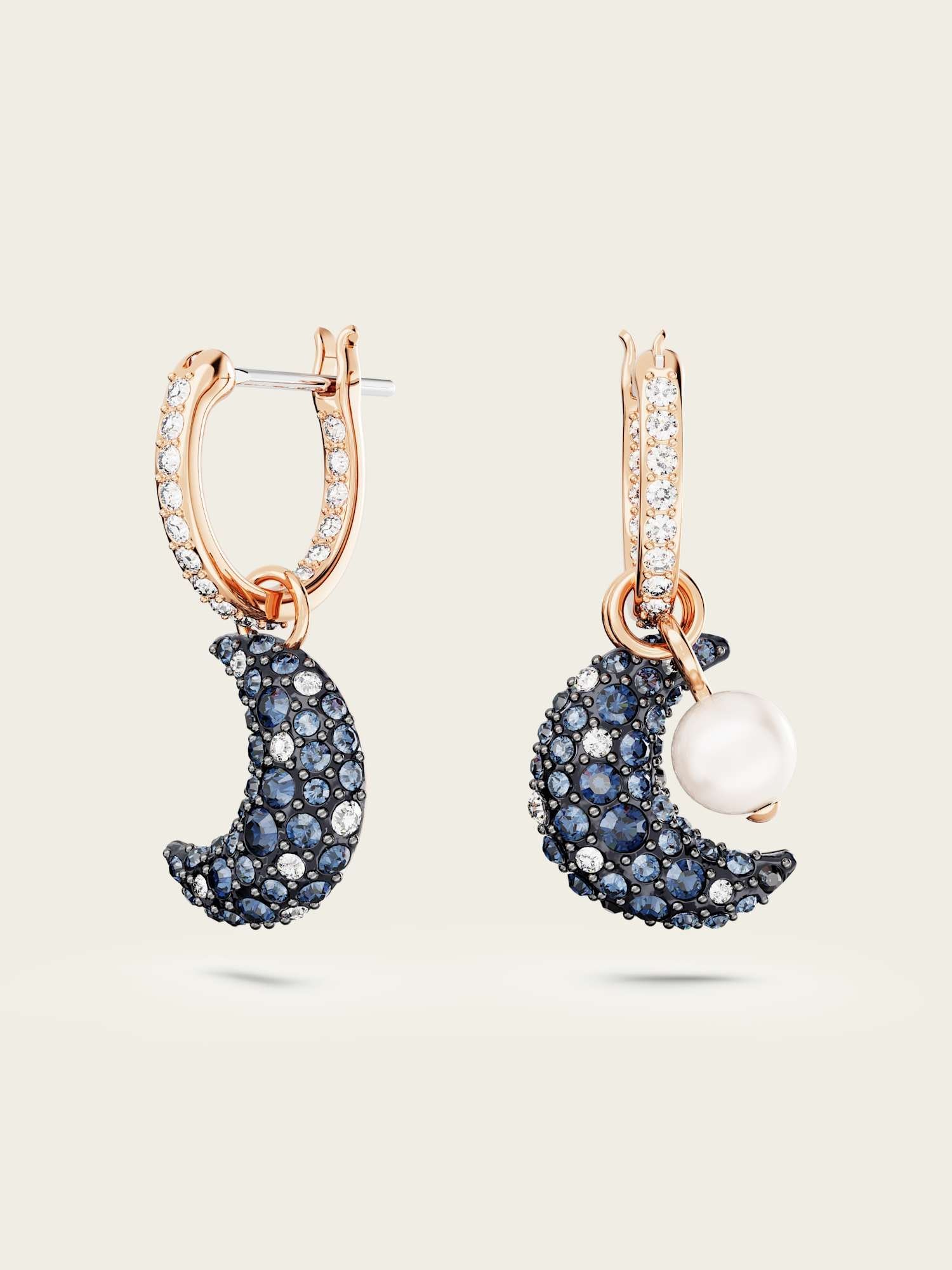 SWAROVSKI 【公式】【スワロフスキー】Luna ドロップピアス, アシンメトリーデザイン スワロフスキー アクセサリー・腕時計 ピアス【送料無料】