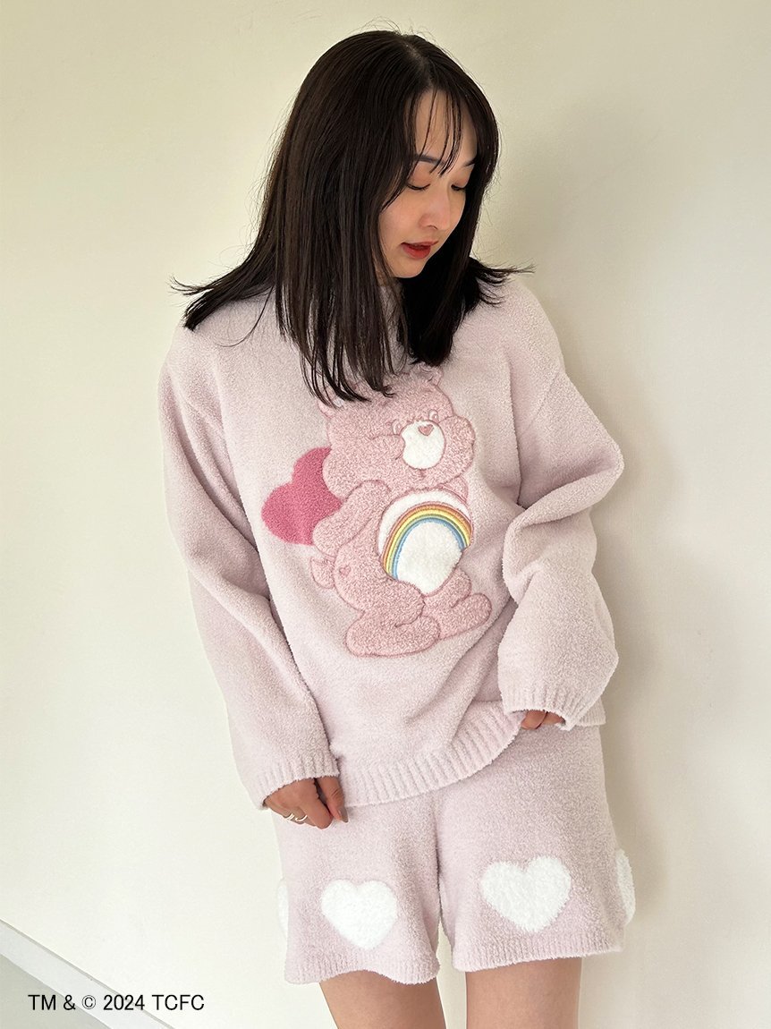 SNIDEL HOME 【ケアベア】ニットショートパンツ スナイデルホーム パンツ その他のパンツ ホワイト イエロー ベージュ ピンク ブルー【送料無料】