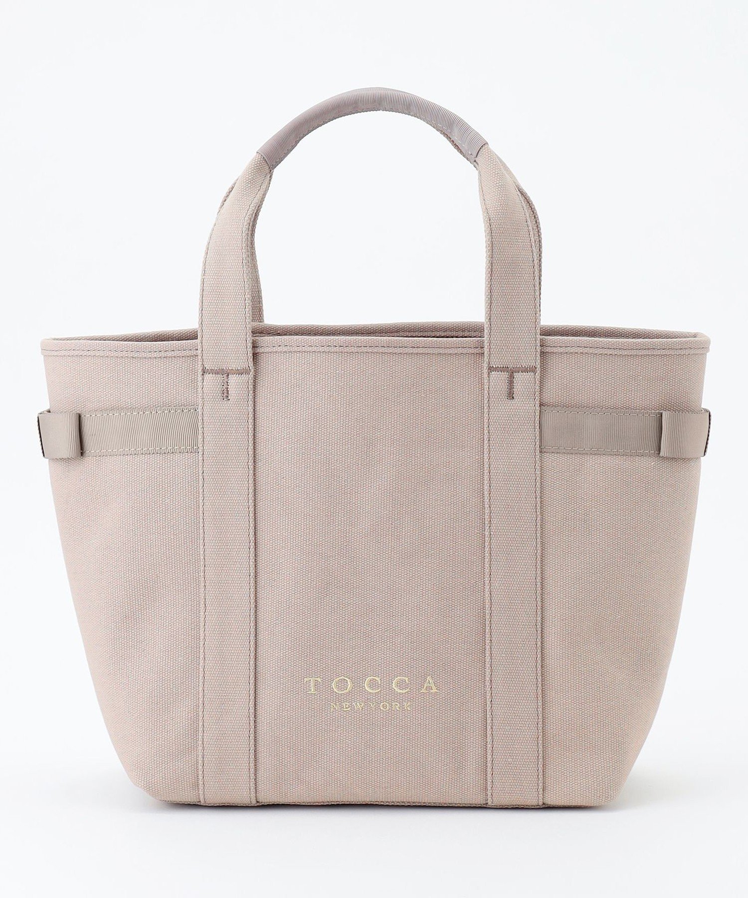美品】TOCCA A4収納可 ロゴテープ トートバッグ 通勤 通学 グレー 楽天 