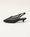ODETTE E ODILE チュールキトゥンヒールバックベルト パンプス30↑ オデット エ オディール シューズ・靴 パンプス ブラック ホワイト ベージュ...