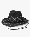 OVERRIDE OVERRIDE PAPER CROCHET ZIG-ZAG HAT / オーバーライド オーバーライド 帽子 ハット ベージュ ブラック【送料無料】(4)
