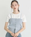 【SALE/20%OFF】earth music&ecology SET2点コンパクトTEE+マルチwayニットビスチェ アースミュージック&エコロジー トップス カットソー・Tシャツ ブラウン ブラック【送料無料】