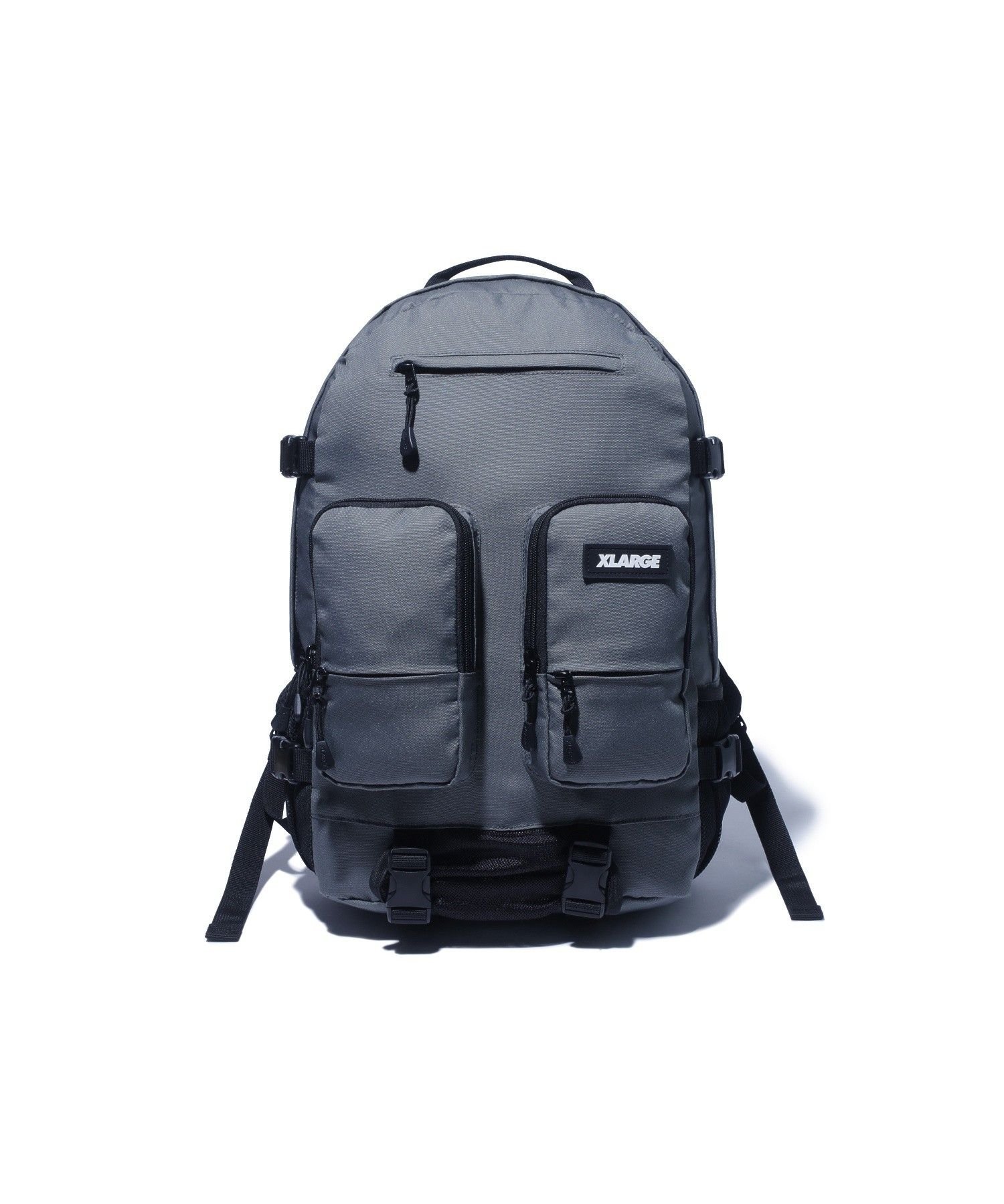 XLARGE UTILITY DOUBLE POCKET BACKPACK エクストララージ バッグ その他のバッグ ブラック グレー【送料無料】