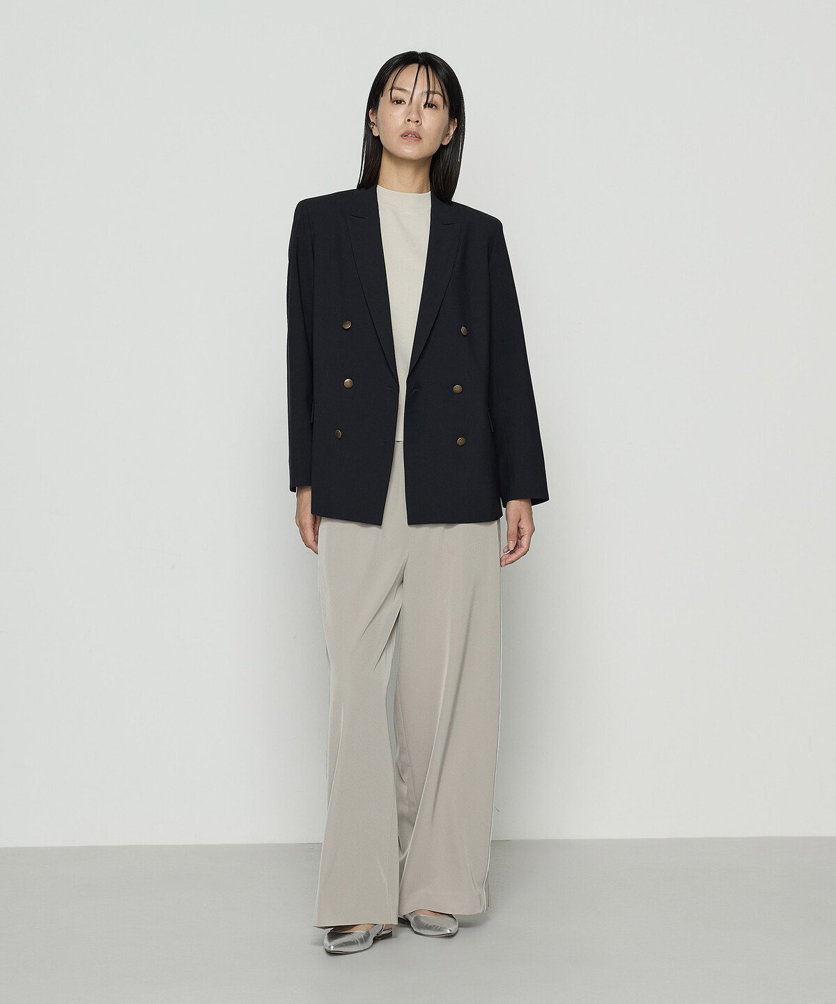 T/W2WAYストレッチ ジャケット コムサ ジャケット・アウター テーラードジャケット・ブレザー ネイビー
