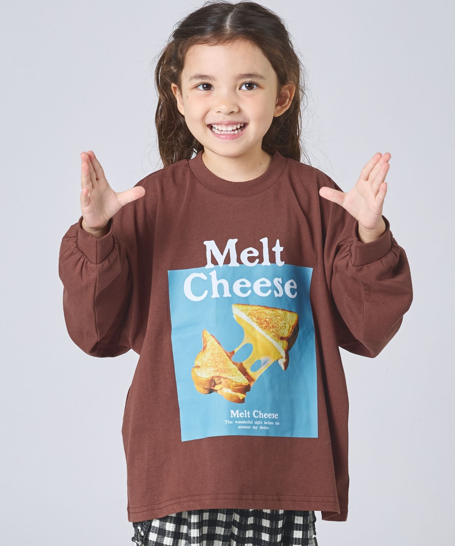 pairmanon 【先行】【綿100%】ユニセックス フードフォト ルーズプリントTシャツ ペアマノン トップス カットソー・Tシャツ ピンク ブラウン ネイビー ベージュのサムネイル