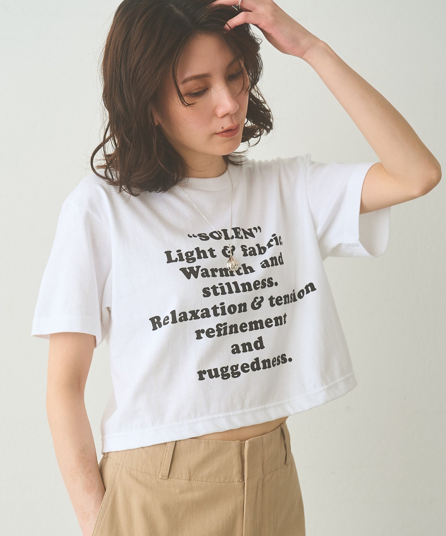 Whim Gazette レタリングTシャツ ウィム ガゼット トップス カットソー・Tシャツ ホワイト