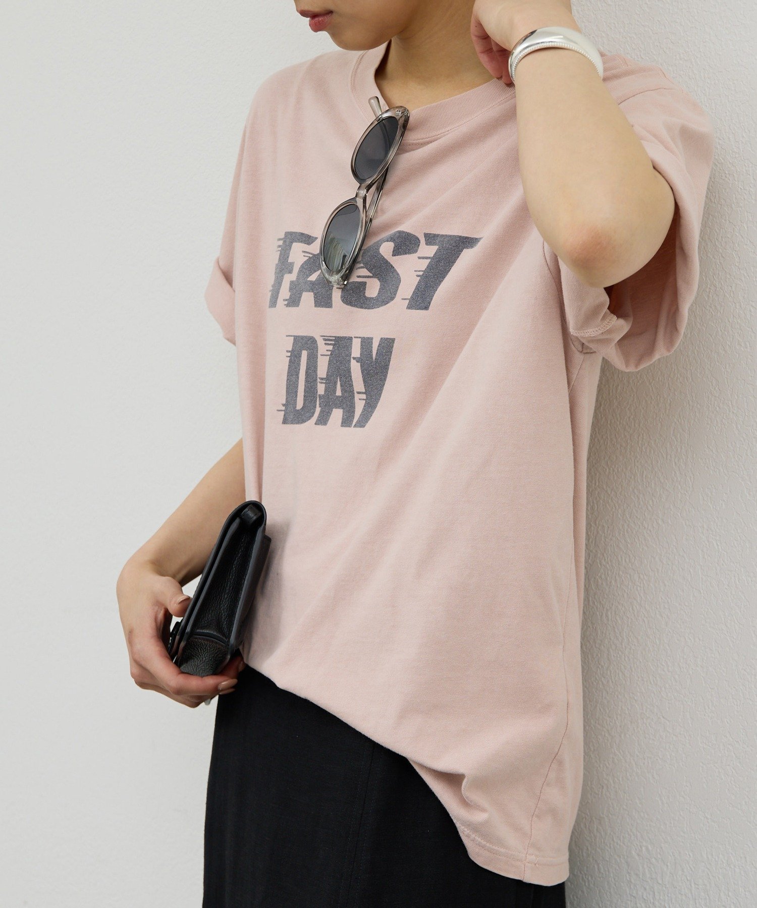 GALLARDAGALANTE 【REMI RELIEF】【HARD SP加工20】天竺レギュラーTee/別注 ガリャルダガランテ トップス カットソー・Tシャツ ホワイト ピンク【送料無料】