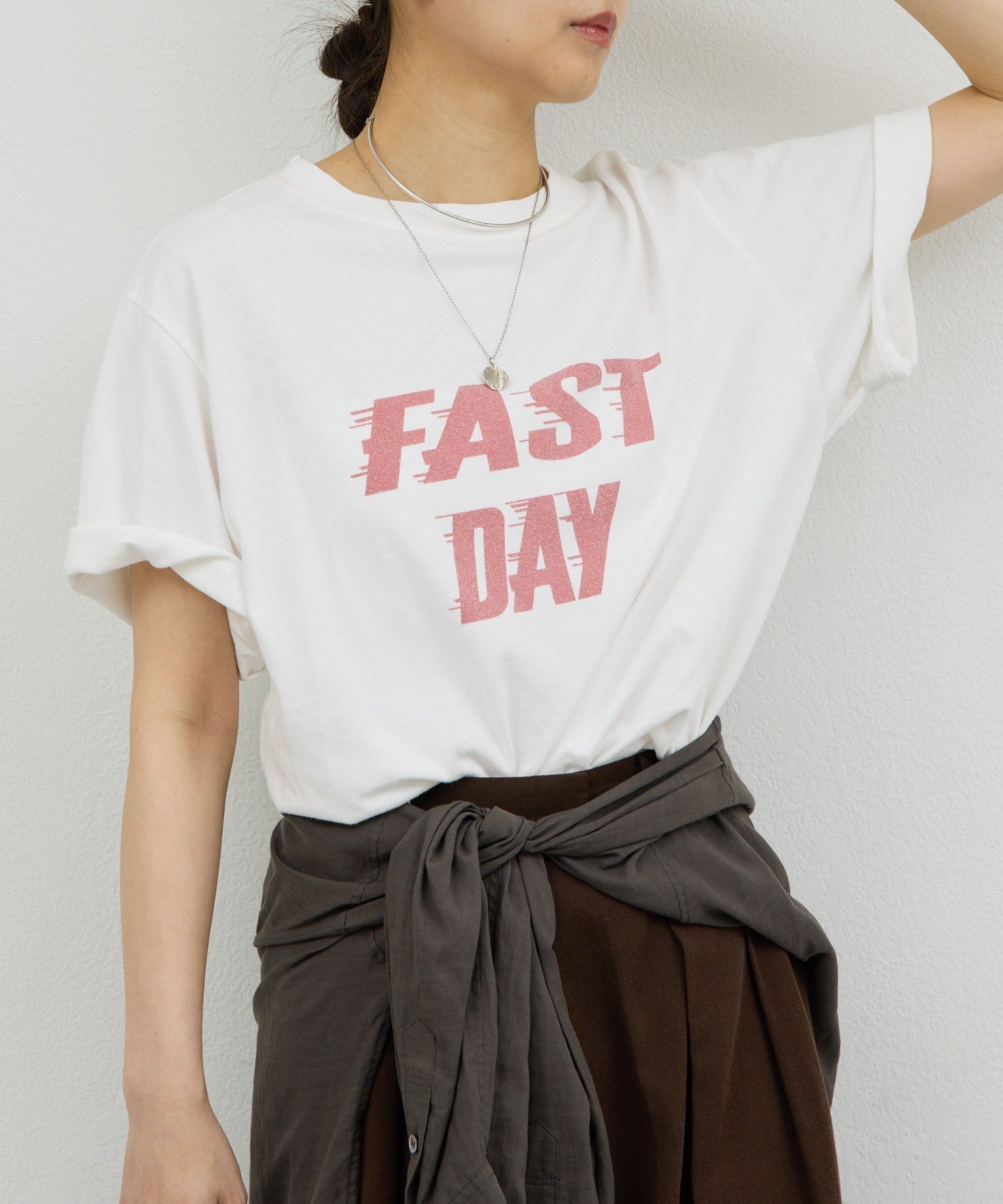 GALLARDAGALANTE 【REMI RELIEF】【HARD SP加工20】天竺レギュラーTee/別注 ガリャルダガランテ トップス カットソー・Tシャツ ホワイト ピンク【送料無料】