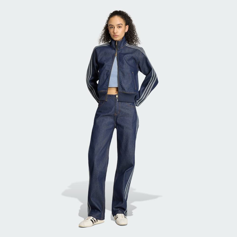 【公式】アディダス adidas 返品可 ファイヤーバード ミッドライズ ストレート デニムパンツ アディダス パンツ その他のパンツ ブルー