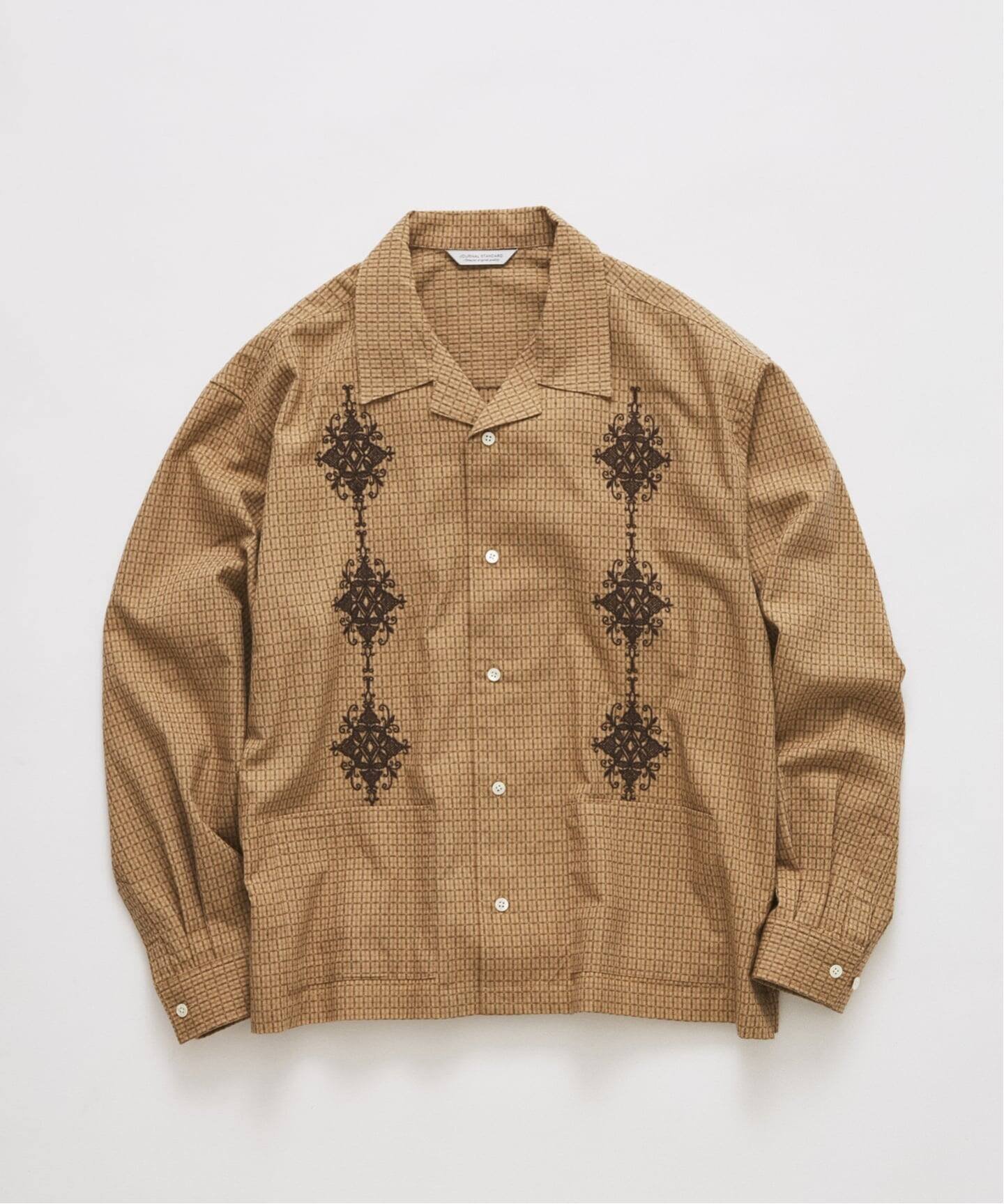 JOURNAL STANDARD プレイド グアヤベラ シャツ ジャーナル スタンダード トップス シャツ・ブラウス グリーン レッド ベージュ