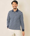 【SALE/30%OFF】THE SCOTCH HOUSE カノコボーダー長袖ポロシャツ ザ・スコッチハウス トップス ポロシャツ ネイビー レッド【送料無料】