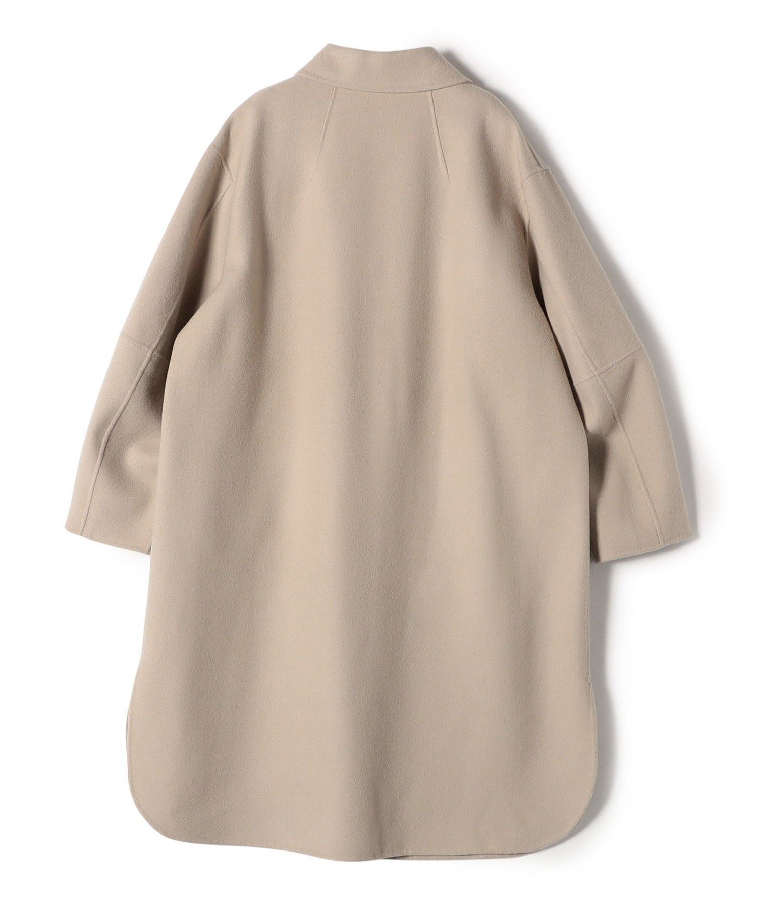 【SALE／30%OFF】SHIPS WOMEN SHIPS Primary Navy Label:メルトン リバー ステンカラー コート シップス ジャケット・アウター ステンカラーコート ベージュ ネイビー【送料無料】