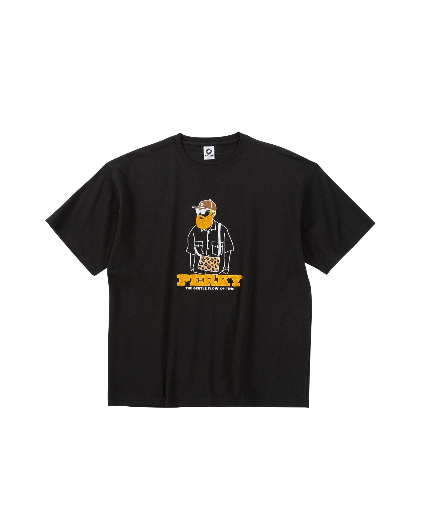 YEVS 【MOJASH】ひげサガラ大刺しゅうTシャツ イーブス トップス カットソー・Tシャツ ホワイト ブラック