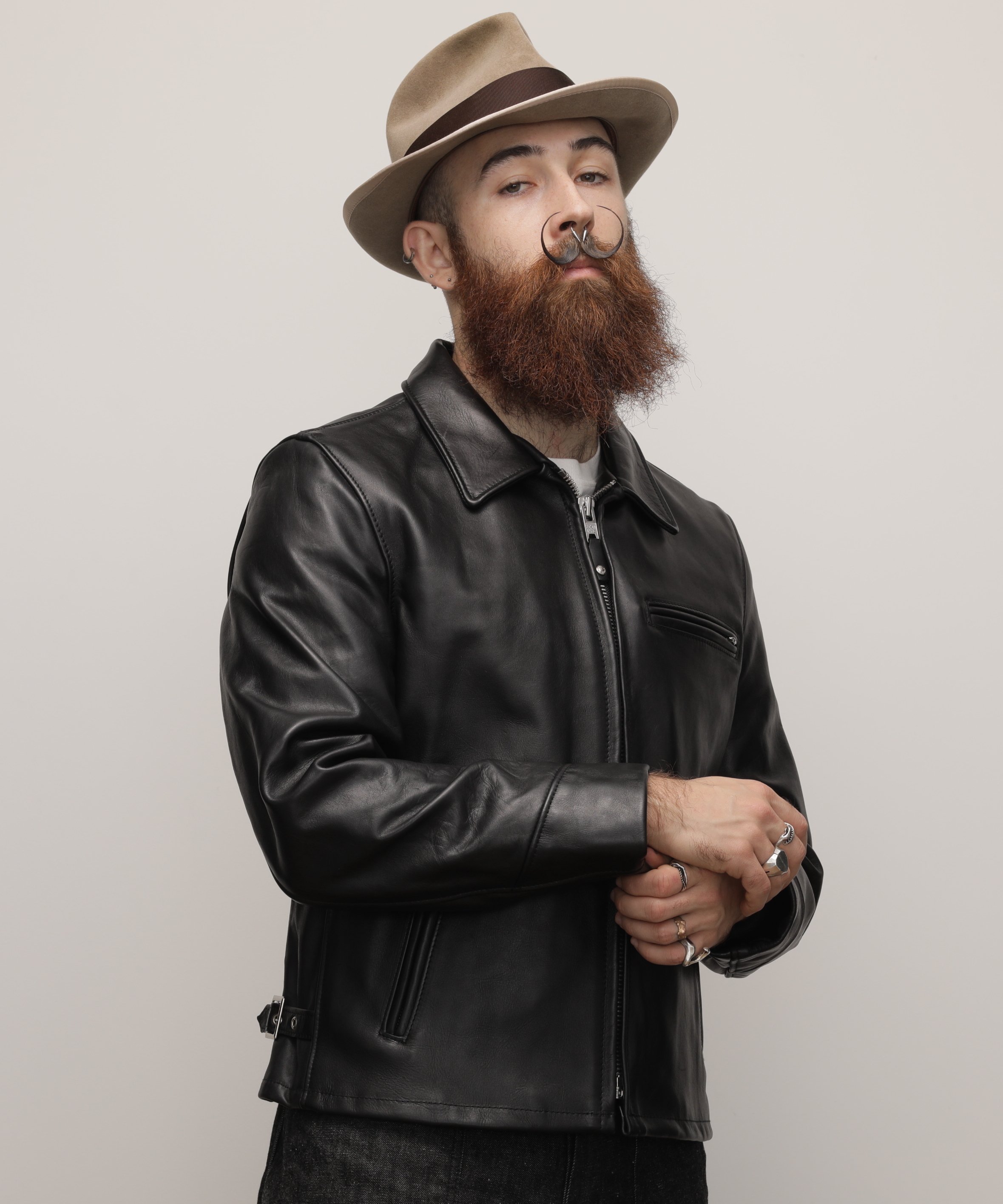 Schott 103US TRUCKER JACKET/レザートラッカー ジャケット ショット ジャケット・アウター ライダースジャケット ブラック【送料無料】