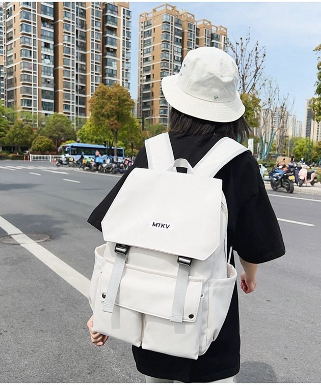 BACKYARD FAMILY リュック 学生 pmyruku01 ローラ バッグ リュック・バックパック ホワイト ブラック