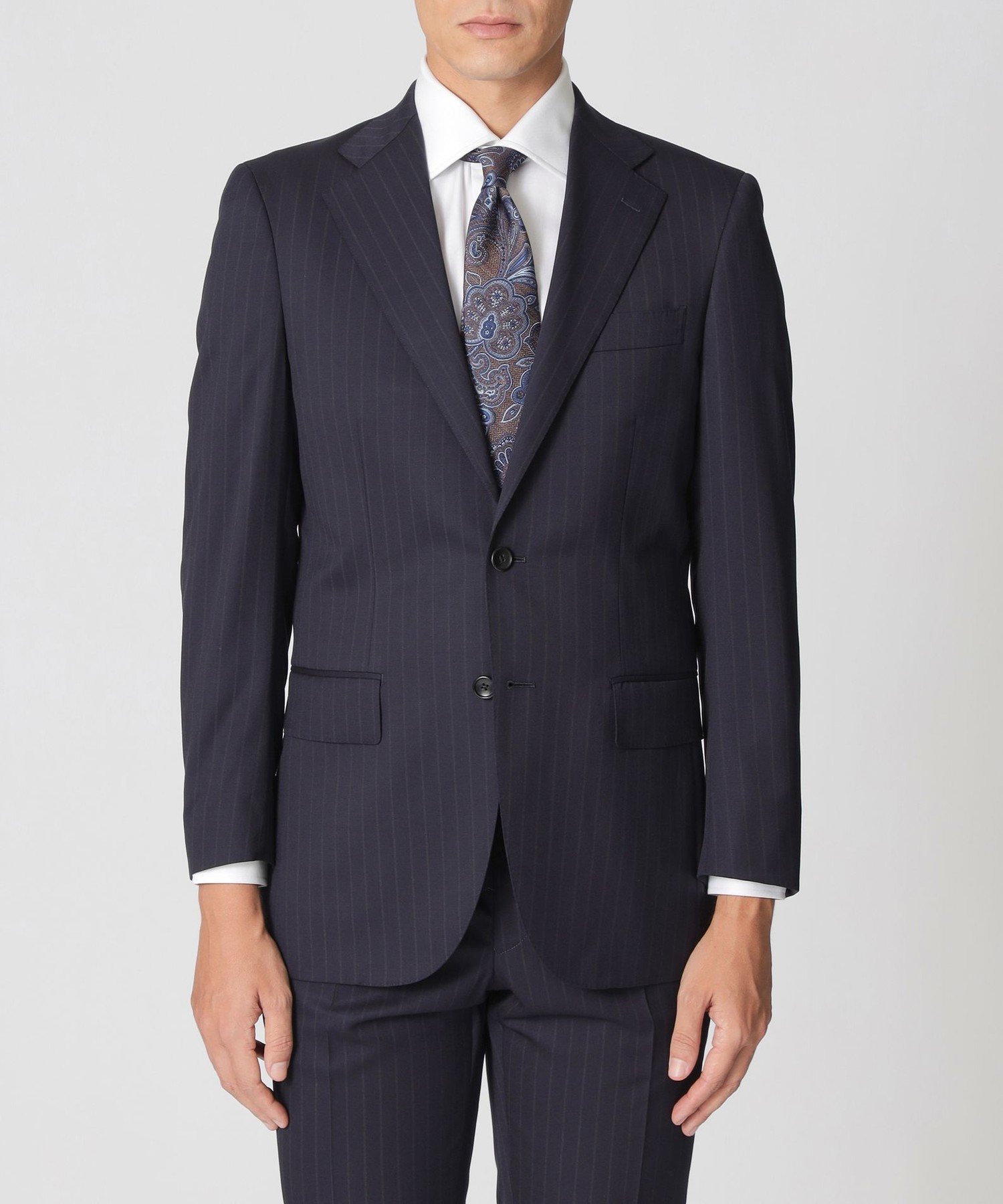 Paul Stuart 【BAKER MODEL】フェードストライプ柄スーツ ポール・スチュアート スーツ・フォーマル セットアップスーツ ネイビー【送料無料】