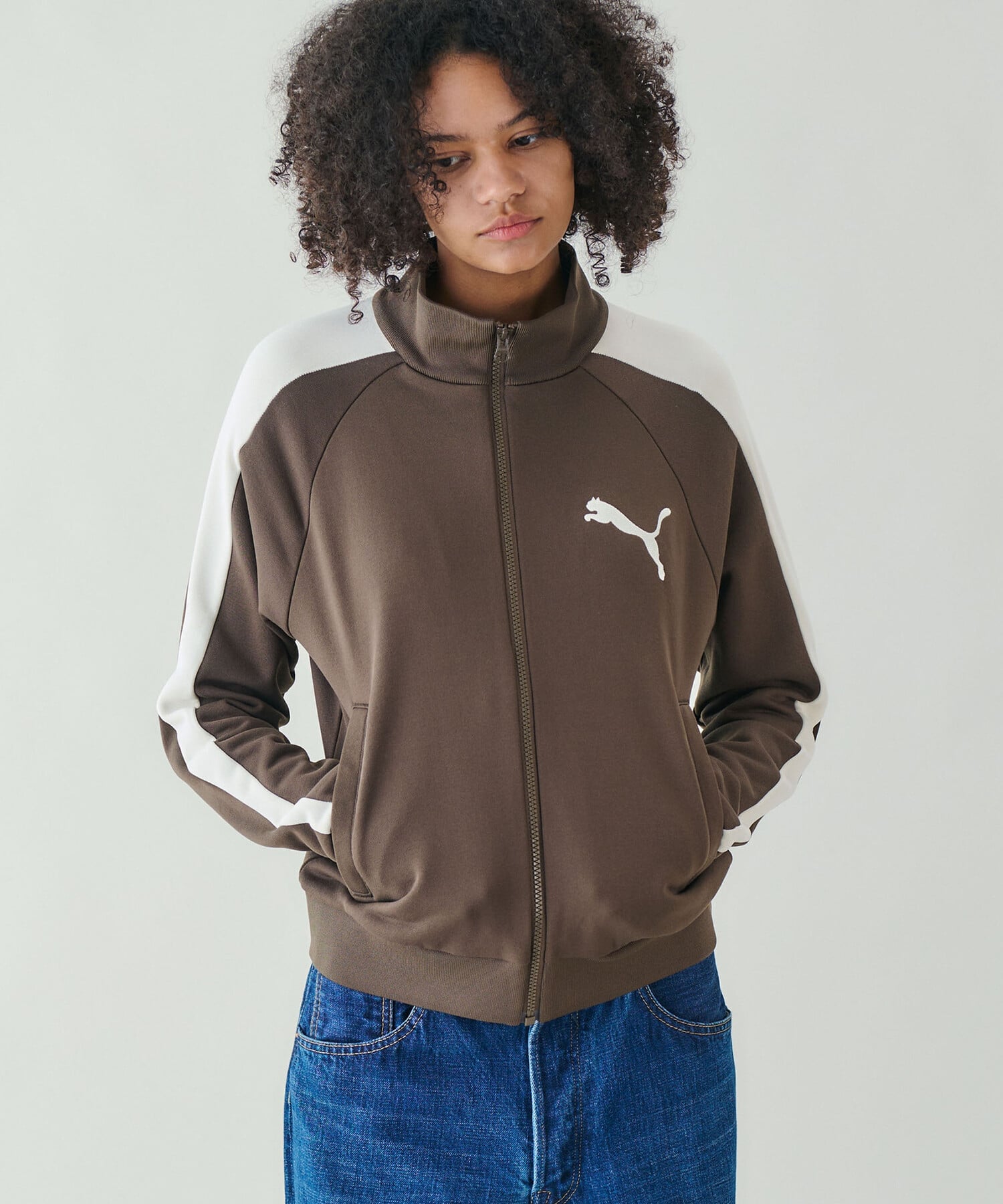 【SALE／30%OFF】Bshop PUMA ｜ ＜別注＞トラックジャケット WOMEN ビショップ トップス カットソー・Tシャツ ブラウン ネイビー【送料無料】