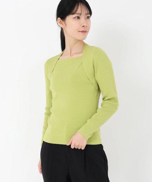 ICHIE コンフォートイネス ストロベリーフィールズ トップス ニット グリーン【送料無料】