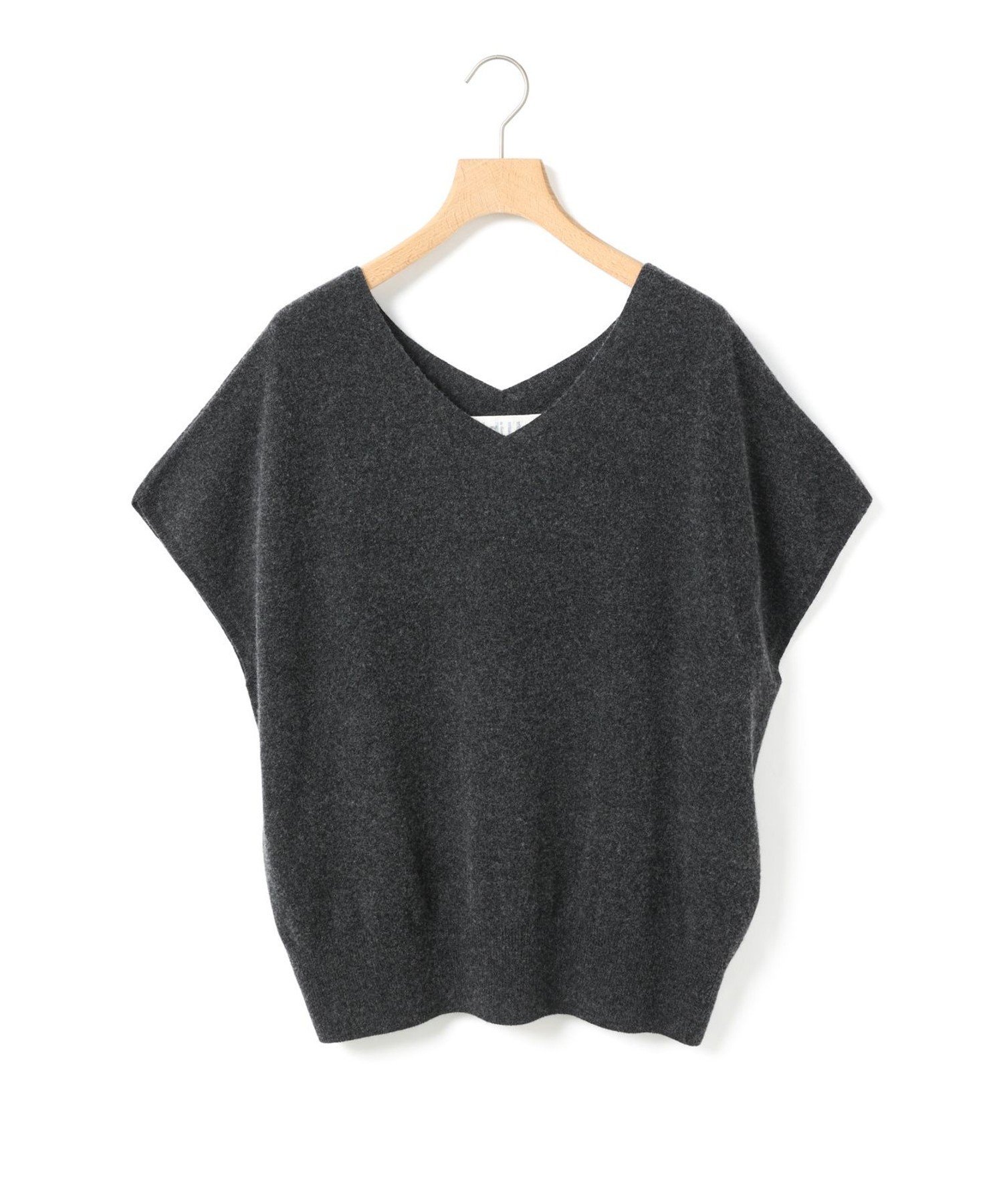 MidiUmi MidiUmi ノースリーブVネックプルオーバー マーコート トップス ニット グレー【送料無料】