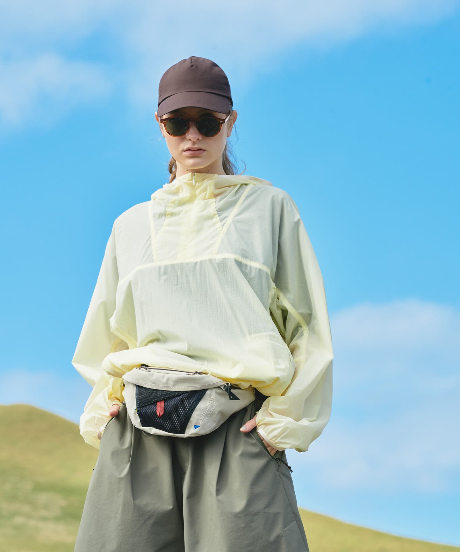 EKAL ALL WEATHER ANORAK アーバンリサーチドアーズ ジャケット・アウター ナイロンジャケット イエロー グレー【送料無料】