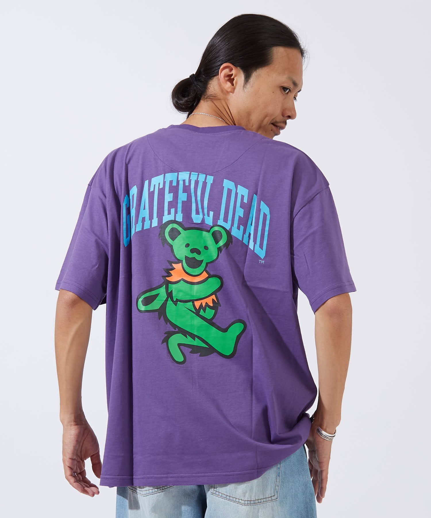 improves GRATEFUL DEAD オーバーサイズ 半袖Tシャツ インプローブス トップス カットソー・Tシャツ パープル ホワイト グレー