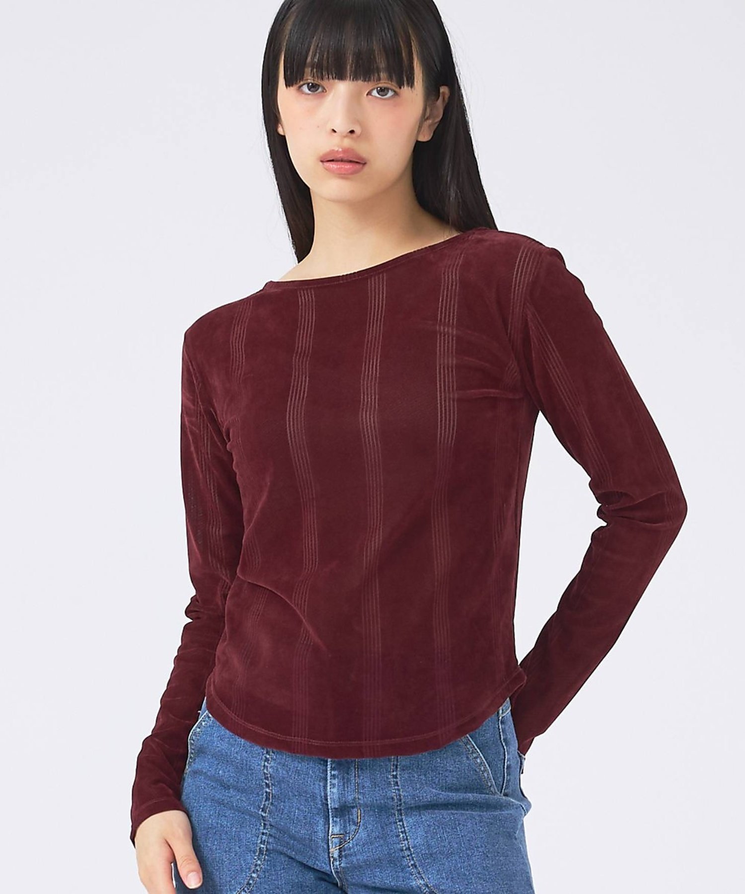 Rouge vif la cle 【Robert P Miller ｜ ロバート・ピー・ミラー】Flocky t ルージュ・ヴィフ ラクレ トップス カットソー・Tシャツ ブラック ベージュ ワインレッド