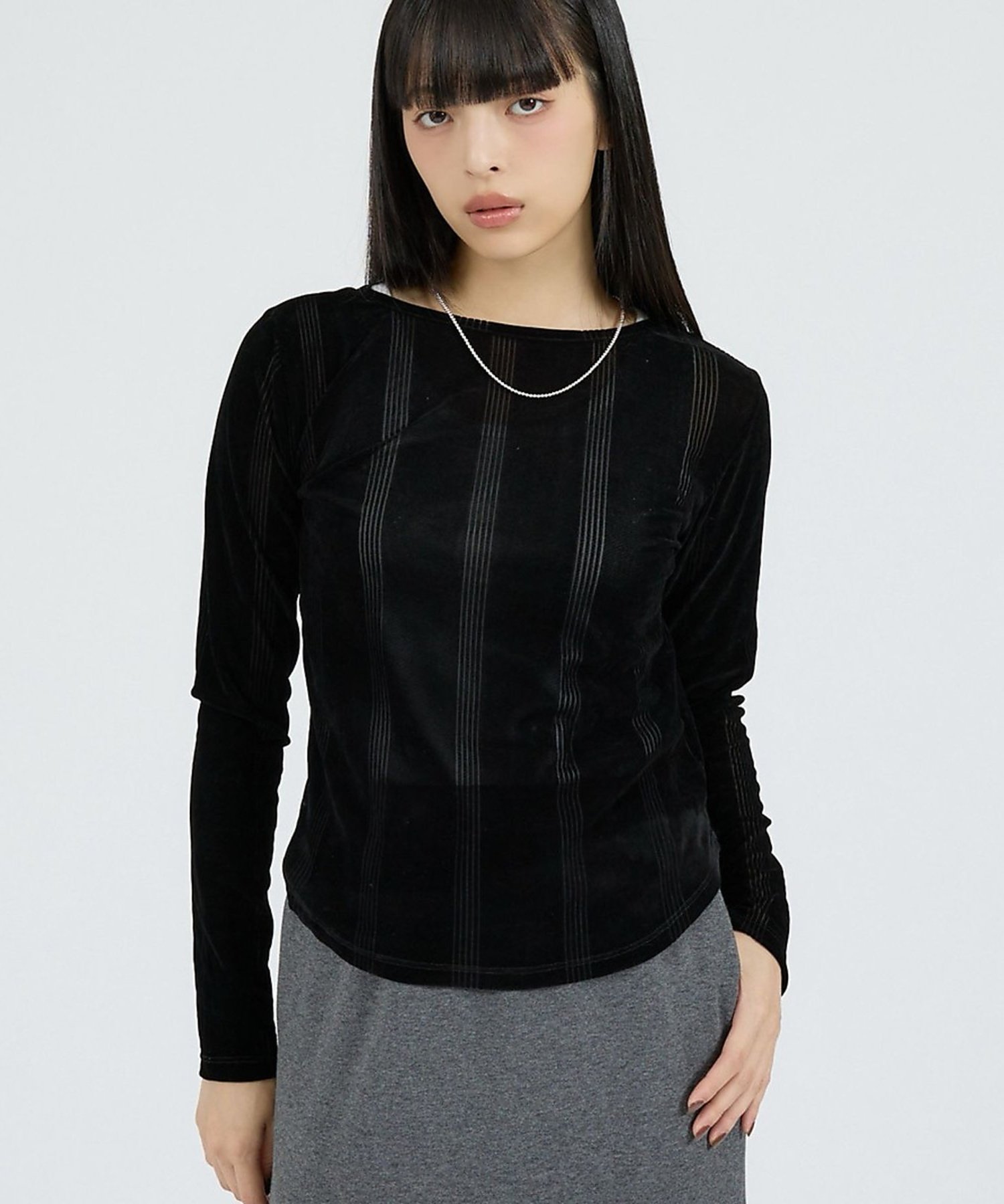 Rouge vif la cle 【Robert P Miller ｜ ロバート・ピー・ミラー】Flocky t ルージュ・ヴィフ ラクレ トップス カットソー・Tシャツ ブラック ベージュ ワインレッド